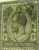 Straits Settlements 1912 King George V 1c - Used - Straits Settlements