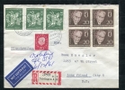 Germany Berlin  1961 Cover To USA Block Of 4, Pair - Cartas & Documentos