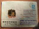 Cover Stationery Sent From Russia To Lithuania, USSR, Kursk Monument - Cartas & Documentos