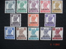 Bahrain  1942  KG VI  India Opt Bahrain  Set Of 13  SG 38 To 50  MH - Bahrein (...-1965)