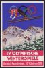 GERMANY WINTER OLIMPIC GAME GA-PA 1936 AUSTRIAN OLYMPIA FOND COMMEMORATIVE POSTCARD WITH POSTMARK - Invierno 1936: Garmisch-Partenkirchen