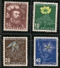 SWITZERLAND - 1949  PRO JUVENTUDE - FLOWERS  - Yvert # 493/6 - MINT NH And MINT LH - Unused Stamps