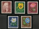 SWITZERLAND - 1958  PRO JUVENTUDE - FLOWERS  - Yvert # 616/620 - MINT LH - Neufs