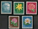 SWITZERLAND - 1964  PRO JUVENTUDE - FLOWERS -  Yvert # 738/742 - MINT NH - Neufs