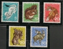 SWITZERLAND - 1966  PRO JUVENTUDE - FAUNA -  Yvert # 778/782 - MINT NH - Nuevos