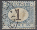 Regno 1870 - SEGNATASSE - 1 L. - Sassone N. 11 - Usato - Segnatasse