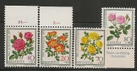 SWITZERLAND - 1977  PRO JUVENTUDE - FLOWERS - ROSES  Yvert # 1042/5 - MINT NH - Neufs