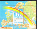 T)ROMANIA 1982  S/S,RAINBOW,ARCOBALENO,MAP,PEACE CONFERENCE,EUROPA,MNH. - Usati