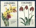 COLOMBIE: ORCHIDEES, (Yvert N° PA N° 470/471) 2 Valeurs Neuves Sans Charniere. ** MNH - Orquideas