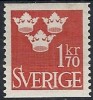 1951-54 SVEZIA TRE CORONE 1,70 KR MH * - SV003 - Unused Stamps