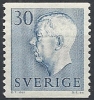 1957 SVEZIA EFFIGIE DI RE GUSTAVO VI ADOLFO 30 ORE MNH ** - SV018 - Unused Stamps