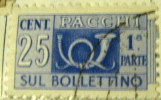Italy 1946 Parcel Post 25c - Used - Pacchi Postali