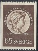 1954 SVEZIA ANNA MARIA LENNGREN 65 ORE MNH ** - SV021 - Neufs