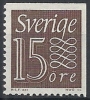 1961-68 SVEZIA CIFRA 15 ORE BRUNO MNH ** - SV022 - Unused Stamps