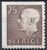 1961-68 SVEZIA EFFIGIE DI RE GUSTAVO VI ADOLFO 25 ORE MNH ** - SV022 - Neufs