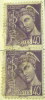 France 1938 Mercury 40c Pair - Used - 1938-42 Mercurio