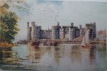 Wales : Caernarvon Castle - Avec Bateaux / Boats - Caernarvonshire