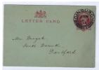 ENG95 - U.K. , Vittoria Intero  Da Edinburgh 8 Ja 1898 - Briefe U. Dokumente