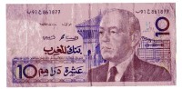 BILLET MAROC - P.63 (VOIR SIGNATURES)  - 10 DIRHAMS - HASSAN II - Maroc