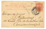 ENG108 - U.K. , Vittoria Intero  Per Costantinople (Turkey) Da London 11 Oc 1900 - Cartas & Documentos