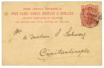 ENG110 - U.K. , Vittoria Intero  Per Costantinople (Turkey) Da London 25 Ju 1895 - Storia Postale