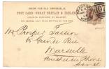 ENG126 - U.K. , Vittoria Intero  Per Marseille  (France) Da Bradford  10 Mr 1884 - Covers & Documents