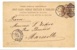 ENG128 - U.K. , Vittoria Intero  Per Marseille  (France) Da Luton  11 Oc 1887 - Lettres & Documents