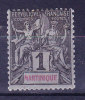 Martinique N°31 Neuf Sans Gomme Noir Sur Gris - Unused Stamps