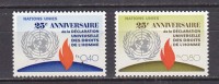 H0477 - UNO ONU GENEVE N°35/36 ** DROITS DE L'HIMME - Unused Stamps