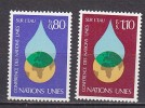H0494 - ONU UNO GENEVE N°64/65 ** EAU - Unused Stamps