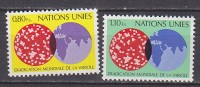 H0499 - ONU UNO GENEVE N°73/74 ** MEDICINE - Unused Stamps