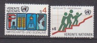 H0718 - ONU UNO WIEN N°14/15 ** ECONOMIE - Unused Stamps