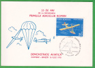 Romania , 1978 , The First Roman Aeroclub-55 Years Old ,  Special Cancell. - Paracadutismo
