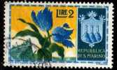 PIA - SAN  MARINO  - 1953 : Fiori  -  (SAS  401) - Used Stamps