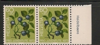 SWITZERLAND - 1973 PRO JUVENTUDE - FLOWERS  - Marginal Pair  Yvert # 946 - MINT NH - Nuevos