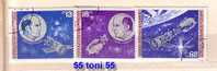 BULGARIA / Bulgarien  1975 SPACE Apollo-Soyuz 3v - Used / Gestemp. (O) - Gebraucht