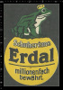Old Original German Poster Stamp (cinderella, Label, Reklamemarke) Frog, Frosch, Grenouille, Erdal, Shoe - Polish - Frogs