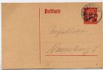 BAYERN  P104  Postkarte  Oberstdorf - Naumburg/S. 1919  Kat. 5,00 € - Interi Postali