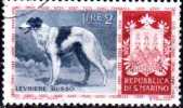 PIA - SAN  MARINO  - 1956 : Cani Di Razza : Levriere Russo  -  (SAS  440) - Used Stamps