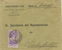 Carta BARCELONA 1910 A Palafolls. Partido De Arenys. DOBLE PORTE - Storia Postale