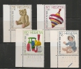 SWITZERLAND - 1986  PRO JUVENTUDE - TOYS - Marginal Numbered Set  Yvert # 1260/3 - MINT NH - Nuevos