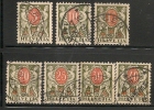 SWITZERLAND - TIMBRES TAXE  - 1924-26  Yvert # 55/61  - USED - (#56 One Short Perf) - Taxe