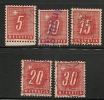 SWITZERLAND - TIMBRES TAXE  - 1938  Yvert # 67/70-72  - USED - Strafportzegels