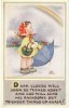 Mabel Lucie Attwell Artisti Signed, Cute Children Rainbow, C1930s Vintage Postcard - Attwell, M. L.