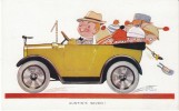 Mabel Lucie Attwell Artisti Signed, Cute Children Austin Seven Auto, C1920s/30s Vintage Postcard - Attwell, M. L.