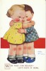 Mabel Lucie Attwell Artisti Signed, Cute Children Romance Wait For Heaven C1930s Vintage Postcard - Attwell, M. L.