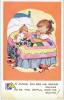 Mabel Lucie Attwell Artisti Signed, Cute Children Pray Dog Gets Bed Dirty C1930s Vintage Postcard - Attwell, M. L.