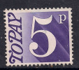 GB 1970 - 75 QE2 5p POSTAGE DUE VIOLET UNUSED STAMP SG D82.... ( C893 ) - Taxe