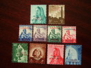 PALESTINE 1954-1958 OVERPRINTED EGYPTIAN STAMPS TEN DIFFERENT All MNH - Palestina