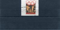 Greece- "Athletes Preparing" 15Dr. Stamp On Fragment With Bilingual "NAXOS (Cyclades)" [18.7.1984] Postmark - Poststempel - Freistempel